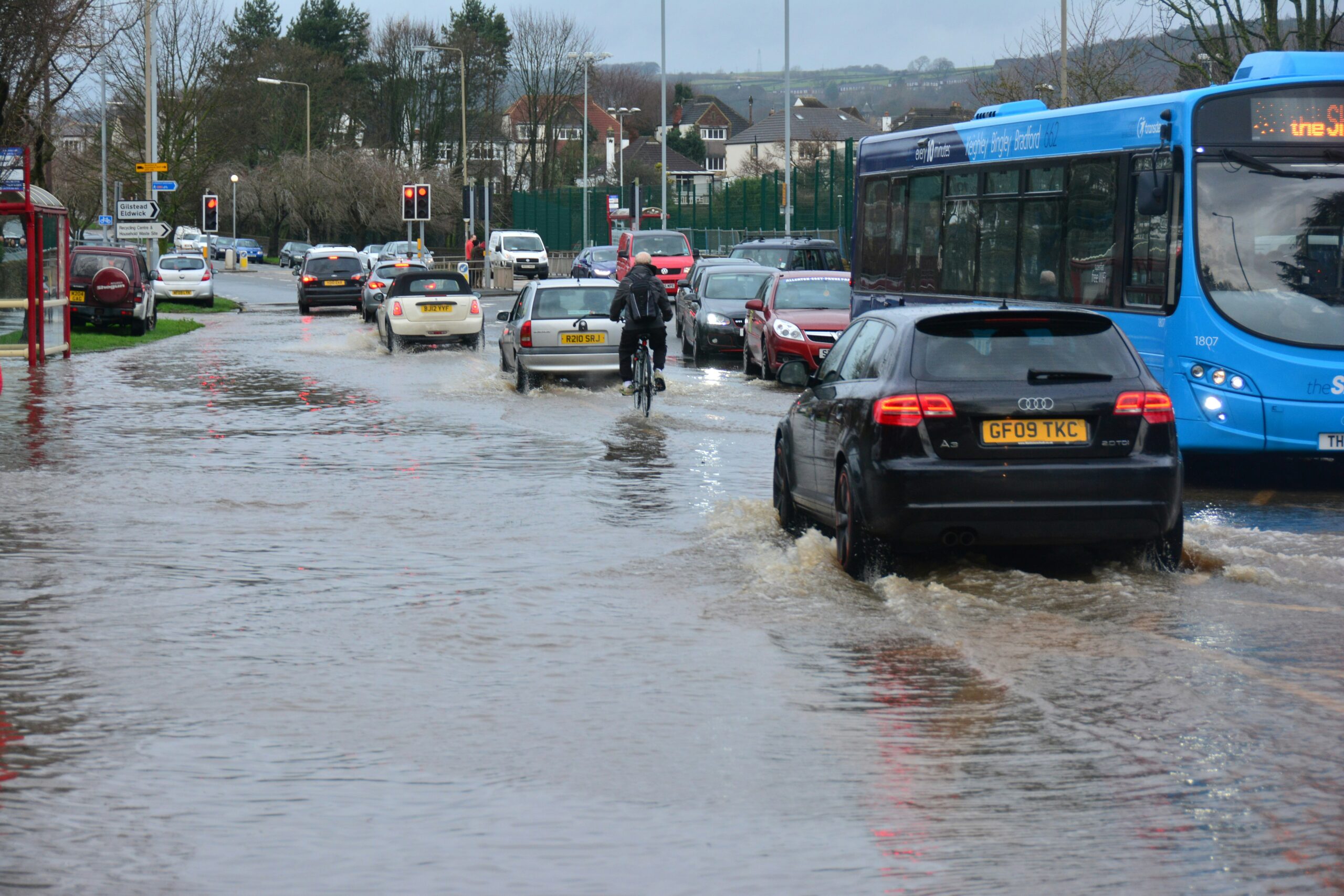 UK flooding on road network